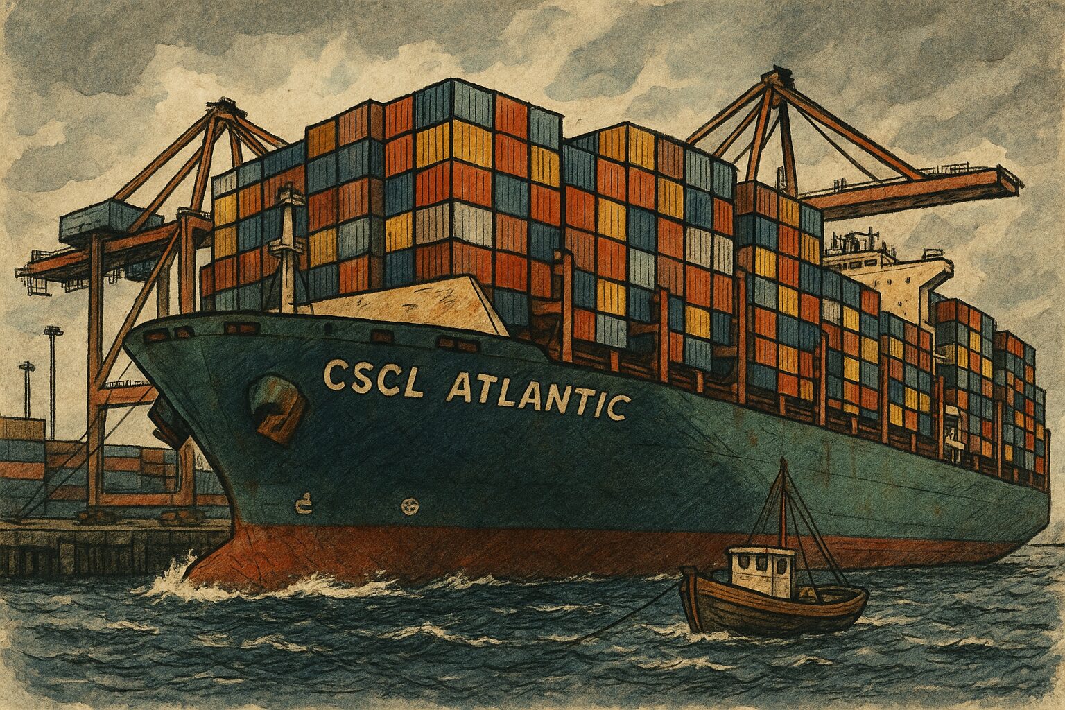 Mehr über den Artikel erfahren CSCL Atlantic Ocean – Ein Stahlriese auf Kistenjagd