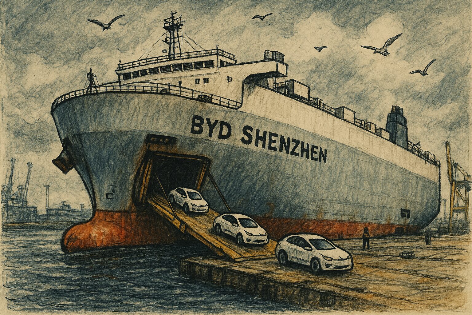 Du betrachtest gerade Die rollende Festung – BYD Shenzhen RoRo-Schiff im Seewolf-Blick